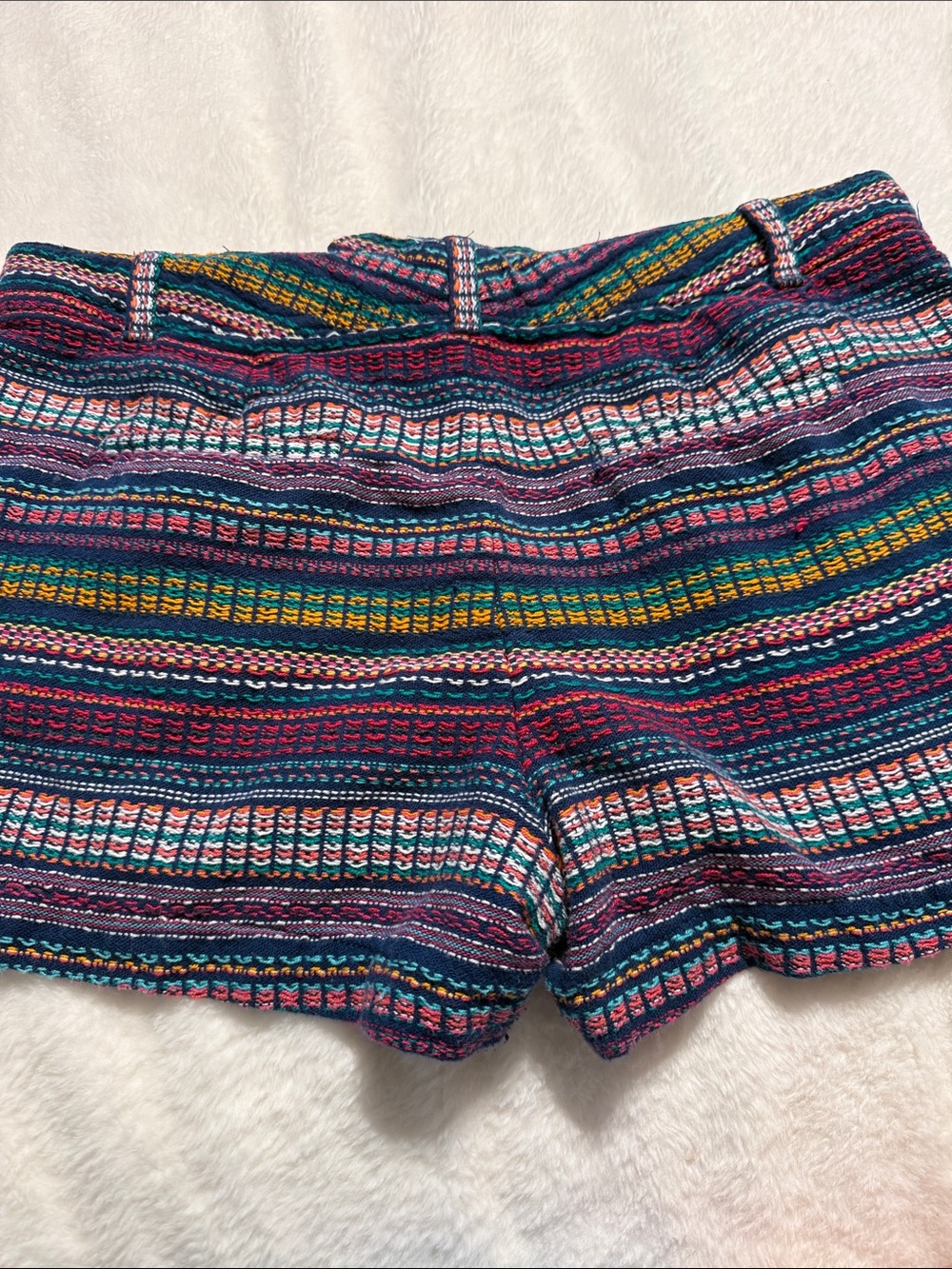 GAP Multicolor Striped Knit Women’s Shorts - Pink, Blue, Green, Yellow - Picture 2 of 2